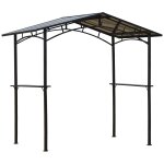 Pavillon jardin - abri barbecue - steakhouse 2 ?tag?res - toit de barbecue - dim. 2, 46l x 1, 49l x 2, ...