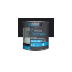 Peinture acrylique de dcoration satine 0, 5 l - noir - add111280 - addict