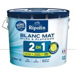 Peinture acrylique murs et plafonds ripolin 2 - en - 1 blanc mat 5l