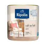 Peinture acrylique ripolin esprit deco monocouche satin 0. 5 l caf au lait