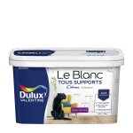 Peinture le blanc tous supports cr�me de peinture dulux valentine velours blanc 2, 5 l