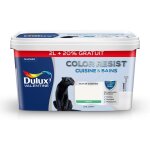Peinture dulux valentine color resist cuisine et salle de bain satin blanc 2 l + 20%