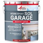 Peinture epoxy, garage, sol, atelier, local, commercial, magasin : revepoxy garage rouge signalisation ...