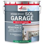 Peinture epoxy garage sol atelier local commercial magasin revepoxy garage vert signalisation - ral 6024 ...