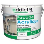 Peinture faade rsine acrylique mat velout blanc 10l addict supports sains haute protection
