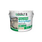 Peinture faade rsine acrylique mat velout ton pierre 10l addict supports sains haute protection