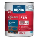 Peinture fer ext�rieur ripolin extr�me brillant bleu oc�an 2l