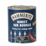 Peinture fer - noir mat - 750 ml - hammerite