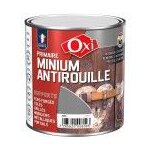 Peinture minium primaire sous couche antirouille anticorrosion m�taux ferreux 0. 5l oxi