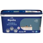Peinture murs. boiseries. plafonds. radiateurs - ripolin - cuisine et bain - 2 l - bleu madura