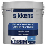 Peinture murs et plafonds 5l blanc mat