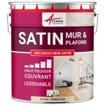 Peinture murale satin velours blanche ivoire clair - ral 1015 2. 5 l - arcane industries