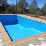 Peinture piscine bassin b�ton arcapiscine ciment d�coration imperm�able bleu blanc gris grise jaune sable ...