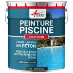 Peinture piscine bassin b�ton arcapiscine ciment d�coration imperm�able bleu blanc gris grise jaune sable ...