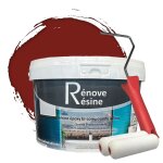 Peinture rsine multisupport intrieur pour faence, carrelage, douche, baignoire 5m - ral 3011 rouge ...