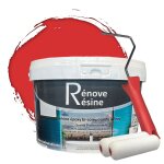 Peinture rsine multisupport intrieur pour faence, carrelage, douche, baignoire 5m - ral 3018 rouge ...