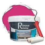 Peinture rsine multisupport intrieur pour faence, carrelage, douche, baignoire 5m - ral 4010 telemagenta ...