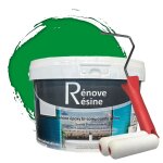 Peinture rsine multisupport intrieur pour faence, carrelage, douche, baignoire 5m - ral 6037 vert ...
