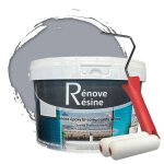 Peinture rsine multisupport intrieur pour faence, carrelage, douche, baignoire 5m - ral 7040 gris ...