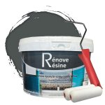 Peinture rsine multisupport intrieur pour faence, carrelage, douche, baignoire 5m - ral 7043 gris ...