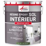 Peinture sol - rsine epoxy : peinture pour sol salon, cuisine, salle de bains - effet miroir - revepoxy ...