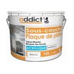 Peinture sous couche acrylique plaque de plâtre opacifiante bloque les fonds blanc mat 10l addict Peinture sous couche acrylique plaque de plâtre opacifiante bloque les fonds blanc mat 10l addict