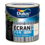 Peinture sp�ciale fer dulux valentine ecran + fer brillant blanc cr�me 2 l + 20%