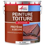 Peinture toiture tuile ciment terre cuite blanc 10 l
