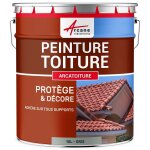 Peinture toiture tuile ciment terre cuite gris - ral 7040 10 l