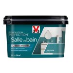Peinture v33 r�novation perfection salle de bain bleu lagon satin 2l