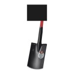 Pelle 280 x 190 / 180 mm taille 2 plus manche tube acier avec pommeau bois dur i