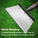 Pelle de jardin domestique en acier, pelle plate multifonctionnelle pour le nettoyage de la glace, plantation ...