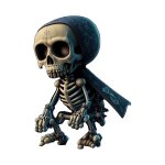 Pendentif cool skeleton figures, statue mignonne de 8 cm, statue commmorative de squelette, sculpture ...