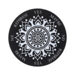 Pendule avec etoiles, soleil et lune, panneau mural, base en bois, noir, blanc, motif chat