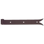Penture droite � queue de carpe en acier noir - longueur 600 mm torbel