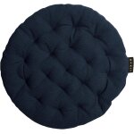 Pepper elégante galette de chaise rond Ø 37cm, 100% coton, lavable en machine, bleu marine foncé Pepper elégante galette de chaise rond Ø 37cm, 100% coton, lavable en machine, bleu marine foncé