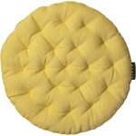 Pepper elgante galette de chaise rond Ø 37cm, 100% coton, lavable en machine, jaune mangue