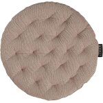 Pepper elgante galette de chaise rond Ø 37cm, 100% coton, lavable en machine, taupe fonc