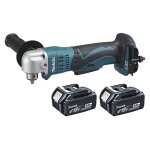 Perceuse d'angle sans fil 18v li - ion livre avec 2 batteries 4ah en coffret mak - pac2 makita dda350rmj ...