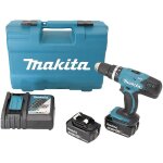 Perceuse  percussion 18v (2x3, 0 ah) dans coffret avec 74 accessoires - makita dhp453rfx4