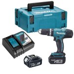 Perceuse  percussion 18v li - ion (2x3, 0 ah) dans makpac - makita dhp453rfj