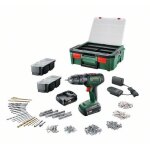 Perceuse � percussion bosch universalimpact 18 v (2 batteries 1, 5 ah + sbx + 241 accessoires)