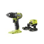 Perceuse  percussion brushless 18v ryobi - 54 nm - 2 batteries 2, 0ah - chargeur - rpd18bl1 - 2c20s