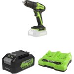 Perceuse sans balai greenworks gd24dd35 24 v 35 nm