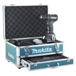 Perceuse visseuse 18v li - ion + 2 batteries makstar 5ah + chargeur avec 70 accessoires en coffret - ...
