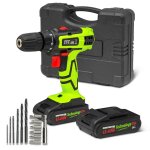Perceuse visseuse 20v lithium - 2 batteries - chargeur rapide - constructor