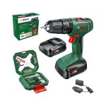 Perceuse visseuse  percussion bosch easyimpact 18v - 40 2x2. 0ah + coffret x - line 34 pices