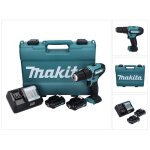 Perceuse visseuse � percussion makita 12v cxt - 2 batteries bl1021b 2. 0ah - 1 chargeur dc10wd hp333dwae ...