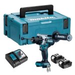 Perceuse visseuse  percussion makita dhp486rtj 18v - 2 batteries li - ion 5 ah + chargeur rapide + makpac ...