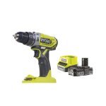 Perceuse - visseuse a percussion sans fil ryobi 2 vitesses 18v one + 40nm + batterie 2, 0 ah et 1 chargeur ...